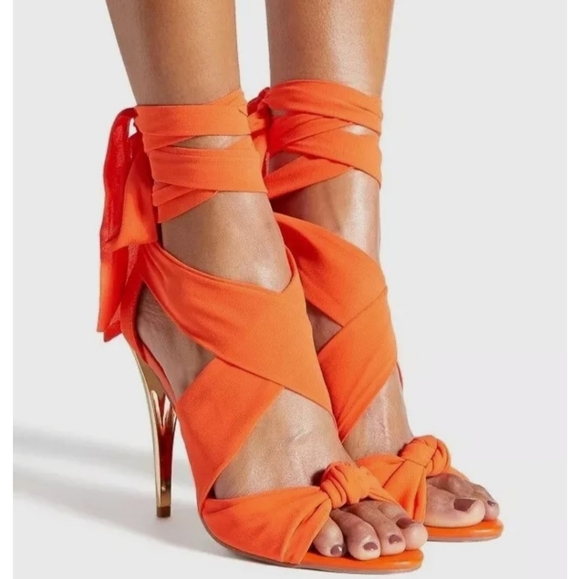 Ikaros Dragon Fire by Shoe Dazzle.. NIB Sz 9.5 orange - Picture 5 of 15